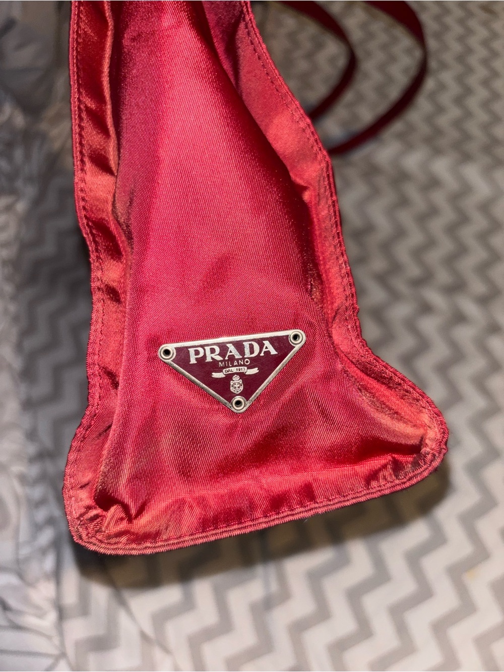 Prada red Satin Shoulder Bag - Picture 7 of 7